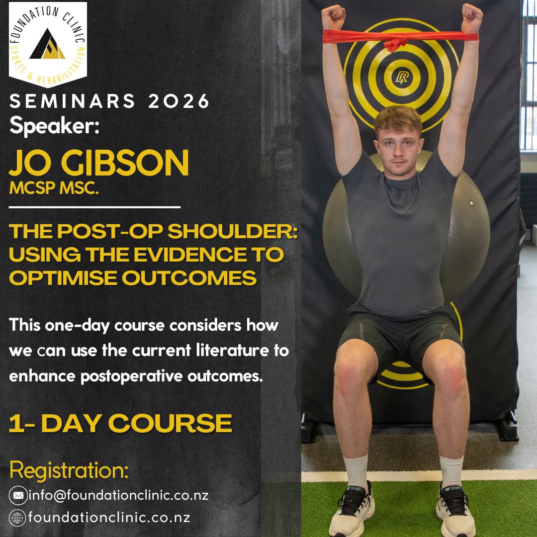 The Post-Operative Shoulder: Using The Evidence To Optimise Outcomes - Tauranga
